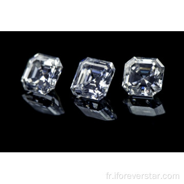 Brilliant d couleur 6 mm asscher coupé Moissanite lâche